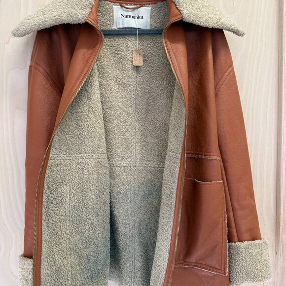 Nanushka Faux Shearling Beryl Coat - Picture 4 of 4